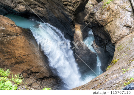 Trummelbach waterfalls view 115767110