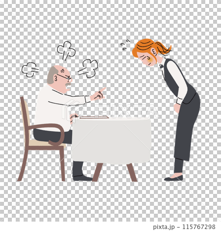 接客_カスハラ_客_ウェイター 115767298