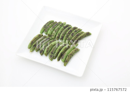焼きナップエンドウ白角皿 115767572