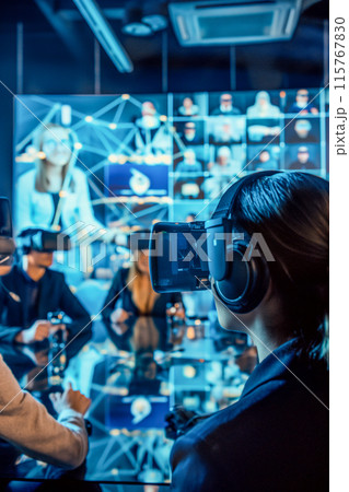 The people in the video are wearing glasses The people in the video are wearing glasses 115767830