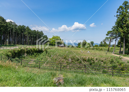 島田市にある晴れた日の諏訪原城跡の風景(静岡県) 115768065