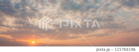 Colorful Sunset, Sunrise, Sun, Clouds Colorful Sunset, Sunrise, Sun, Clouds 115768196