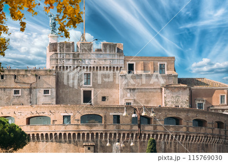 Rome, Italy. Mausoleum Of Hadrian Or Castle Of The Holy Angel Rome, Italy. Mausoleum Of Hadrian Or Castle Of The Holy Angel 115769030