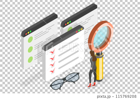 3D Isometric Flat  Illustration of Comparison , Pros and Cons 115769208