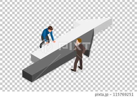 3D Isometric Flat Illustration of Uncoordinated Halves, Inconsistency, Business Conflict 3D Isometric Flat Illustration of Uncoordinated Halves, Inconsistency, Business Conflict 115769251