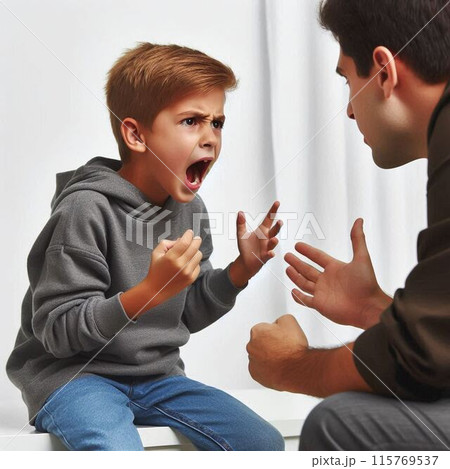 父親に想いを叫ぶ少年 父親に想いを叫ぶ少年 115769537