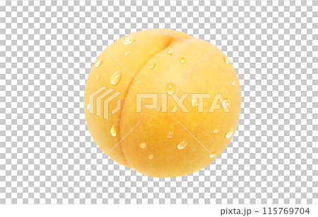 金桃插畫現實白色背景 金桃插畫現實白色背景 115769704