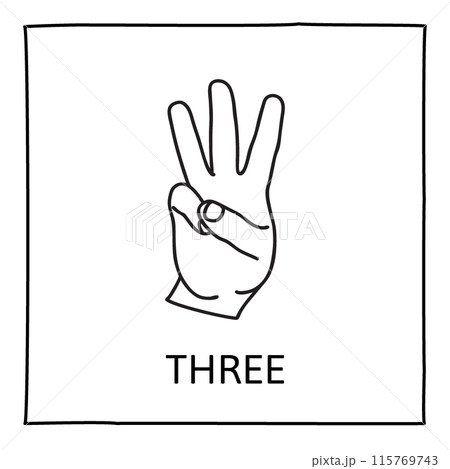 Doodle Counting Fingers icon Doodle Counting Fingers icon 115769743