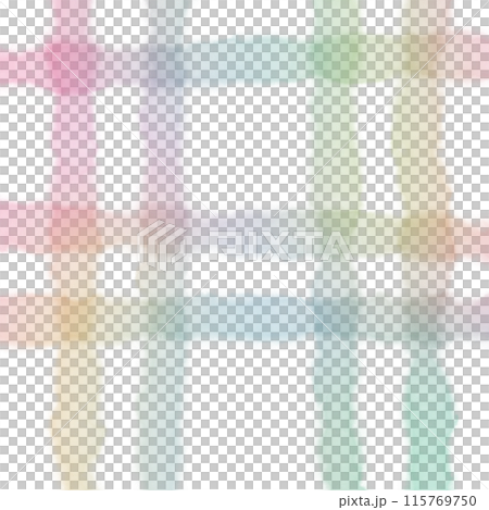 Rainbow Plaid Gingham Check Hand Drawn Background Overlay 115769750