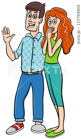 cartoon couple in love comic characters cartoon couple in love comic characters 115769808