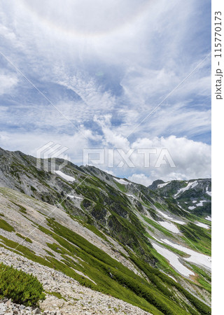 真砂岳頂上から望む立山三山 富山県立山町 真砂岳頂上から望む立山三山 富山県立山町 115770173