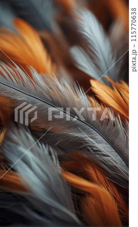 Abstract background made of animal wool or feathers, creating a warm and cozy atmosphere 115770638