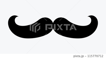 Moustache icon set. Collection of lush stylish hipster mustaches. 115770712
