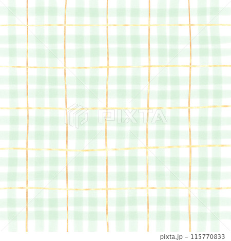 Gold Green Plaid Gingham Check Hand Drawn Background Overlay Gold Green Plaid Gingham Check Hand Drawn Background Overlay 115770833
