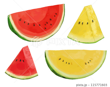 水彩スイカ 115771603