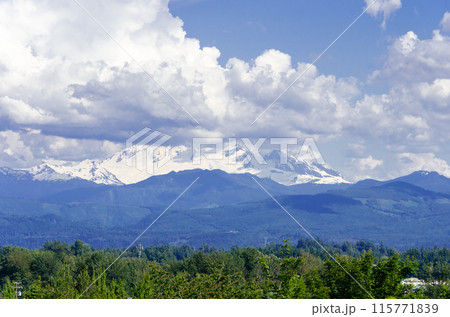 Mt. Baker visible from Abbotsford, BC, Canada 115771839