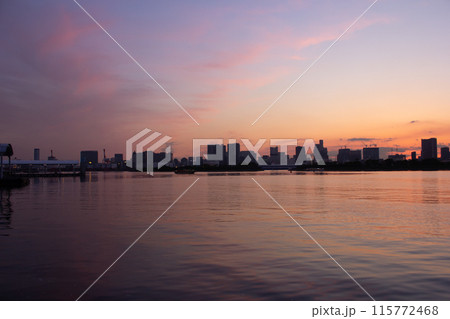 お台場の夕暮れ お台場の夕暮れ 115772468