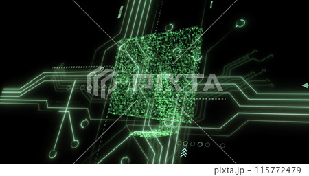 Image of data processing over computer Image of data processing over computer 115772479