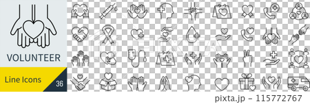 Volunteer icon set 115772767