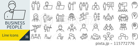ビジネスに関する人々のアイコンセット 115772776