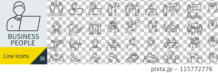 ビジネスに関する人々のアイコンセット 115772776