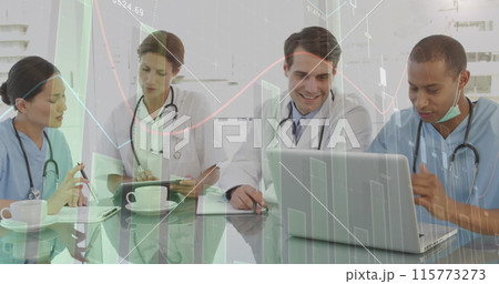 Image of statistics over medical staff 115773273