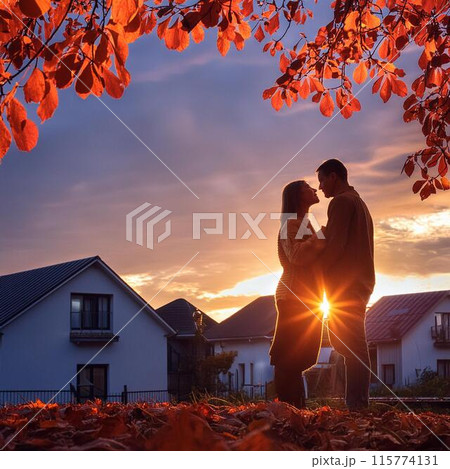 紅葉を見に行くカップル 115774131
