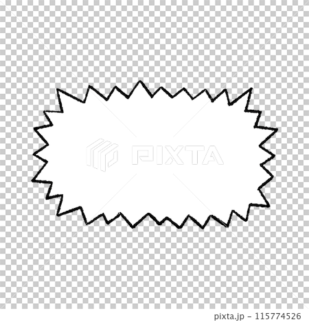 Hand-drawn jagged speech bubble Hand-drawn jagged speech bubble 115774526