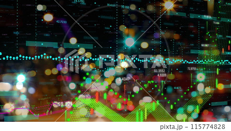 Image of data processing over city 115774828