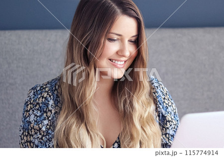 Beautiful woman working at computer desk, from home, female student masters degree course, laptop for elearning, university education, language school or online shopping concept Beautiful woman working at computer desk, from home, female student masters degree course, laptop for elearning, university education, language school or online shopping concept 115774914