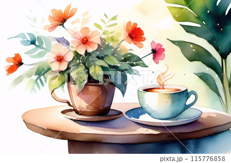 コーヒータイムです一杯いかがですか?【AI生成画像】 コーヒータイムです一杯いかがですか?【AI生成画像】 115776858