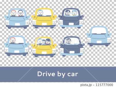 騎各種汽車的人的插圖集 騎各種汽車的人的插圖集 115777000