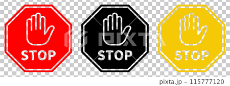 STOPのアイコン 3色セット STOPのアイコン 3色セット 115777120