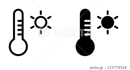 Illustration Vector graphic of thermometer icon 115778584