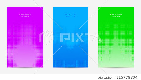 抽象的なハーフトーンパターンの背景のセット 抽象的なハーフトーンパターンの背景のセット 115778804