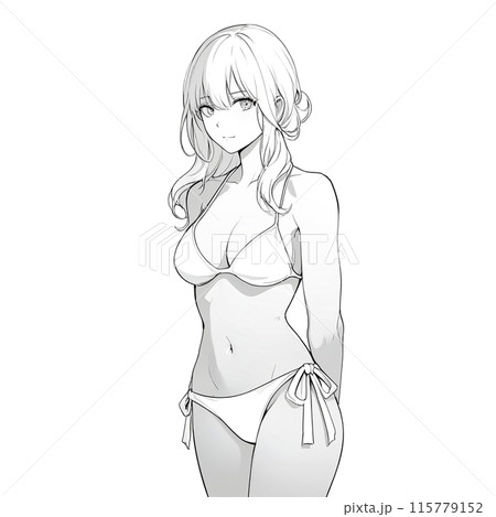 ビキニの美女のイラスト素材 [115779152] - PIXTA