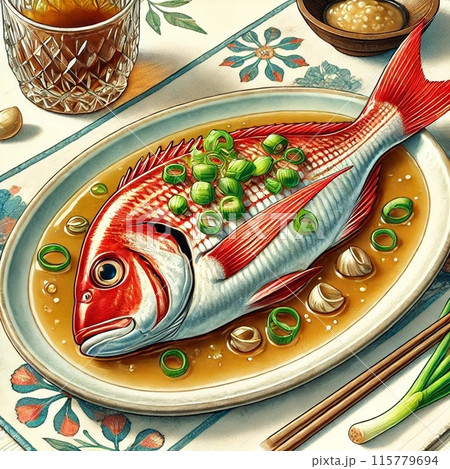 鯛のあんかけ姿煮 115779694