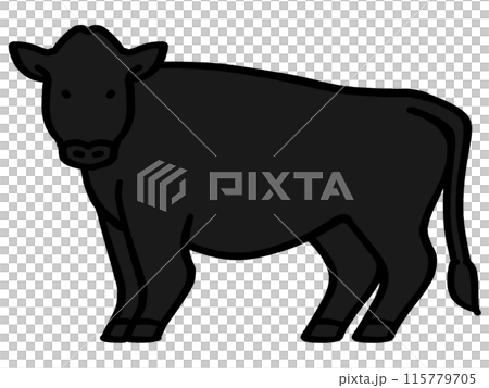 簡單可愛的荷斯坦插畫素材 簡單可愛的荷斯坦插畫素材 115779705