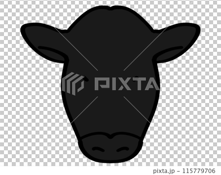 Simple and cute Holstein illustration material 115779706