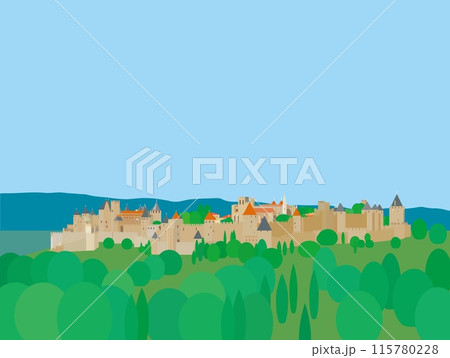 カルカッソンヌ　carcassonne　フランス　france 115780228
