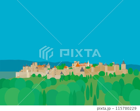 カルカッソンヌ　carcassonne　フランス　france 115780229