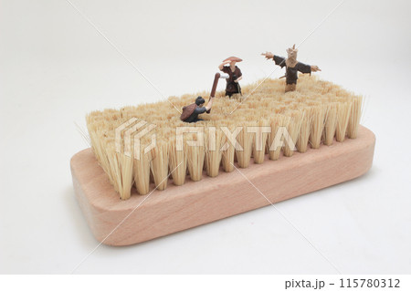 a mini of farm on the brush 115780312