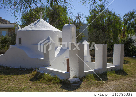 Classic ancient church in Greece.  115780332