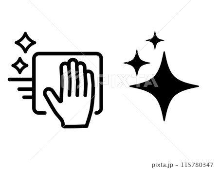 拭き掃除 輝き アイコン 拭き掃除 輝き アイコン 115780347