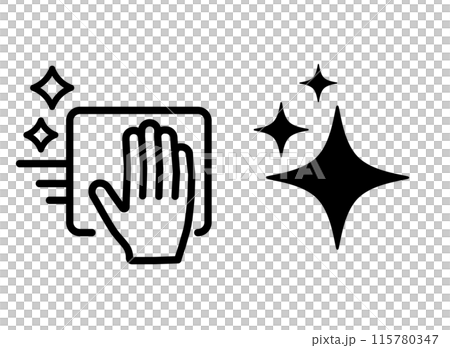 拭き掃除 輝き アイコン 拭き掃除 輝き アイコン 115780347