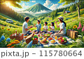親子のピクニック 115780664