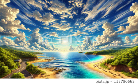 夏の晴れ空 115780665