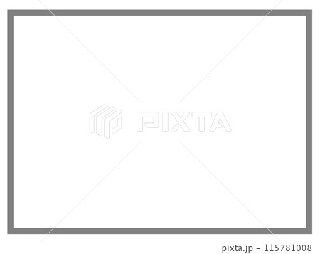 シンプルな四角の枠（グレー） 115781008