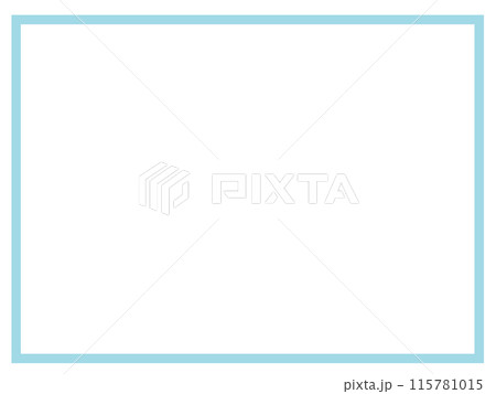 シンプルな四角の枠(水色) シンプルな四角の枠(水色) 115781015