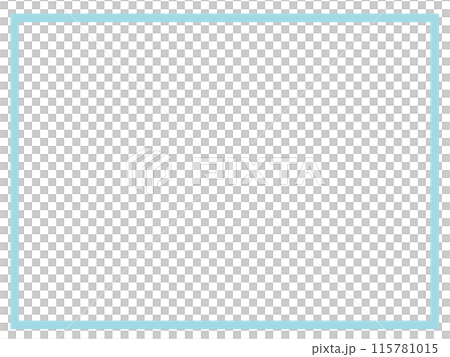 シンプルな四角の枠(水色) シンプルな四角の枠(水色) 115781015